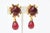 Red Andrew Springarn Red Gripoix Glass & Gold Plated Clip on Dangle Earrings - 2 Pieces For Sale - Image 8 of 9