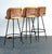 Arthur Umanoff Vintage Rattan and Metal Bar Stools - Set of 3 For Sale - Image 4 of 14
