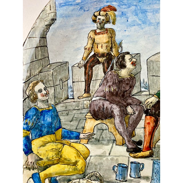 Majolica Earthenware Dish by Liautey Godefroy, 1892 For Sale - Image 6 of 11