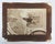 Vintage late 20th century sepia tone cyanotype photograph on heavy paper by Eric C. Weller (20th century) Texas. Bicycle...