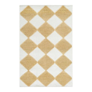 Lyna Washable Rug in Mustard, 3x5 For Sale