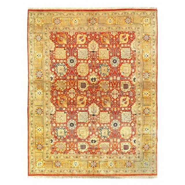 Textile 2020s Rust Color Fine Hand Knotted Pak Persian For Sale - Image 7 of 7