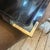 Set of Two 1970s Mid-Century Modern Black Lucite and Brass Barware Trays For Sale - Image 14 of 14