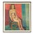Mid-Century Modern "Nude on Chair" Vintage Figurative Oil Painting, Framed For Sale
