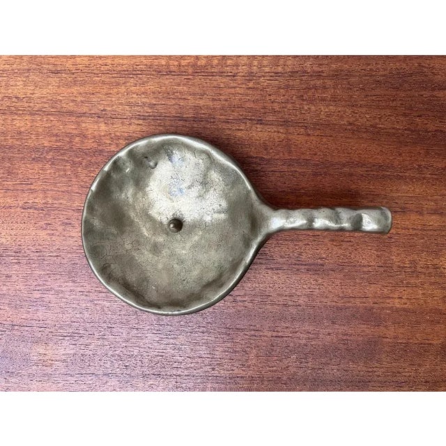 Brutalist Bronze Candleholder, 1970s, in Very Good conditions. Designed 1970 to 1979