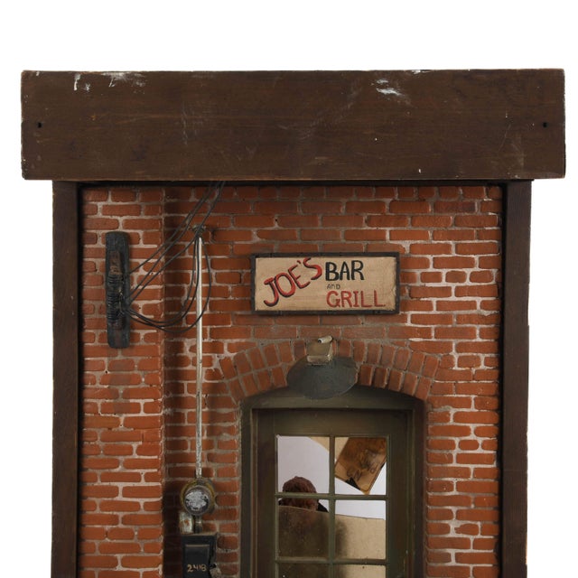 Michael Garman Cityscape “Joe’s Bar and Grill” Sculpture, Urban Street Scene, Late 20th Century For Sale - Image 4 of 8