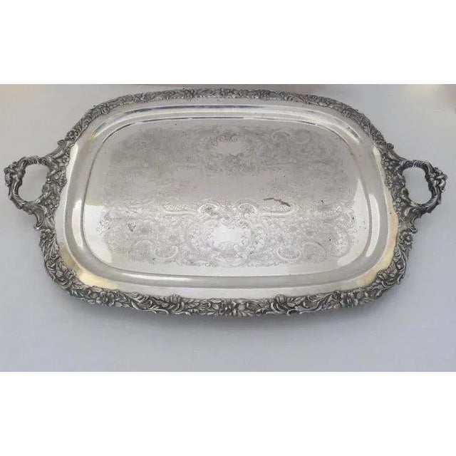Continental Sheffield Silverplate Co. Brooklyn, New York Serving Tray For Sale - Image 9 of 10