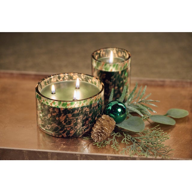Traditional Spangled 15.5 oz Scented Jar Candle, Siberian Fir For Sale - Image 3 of 3