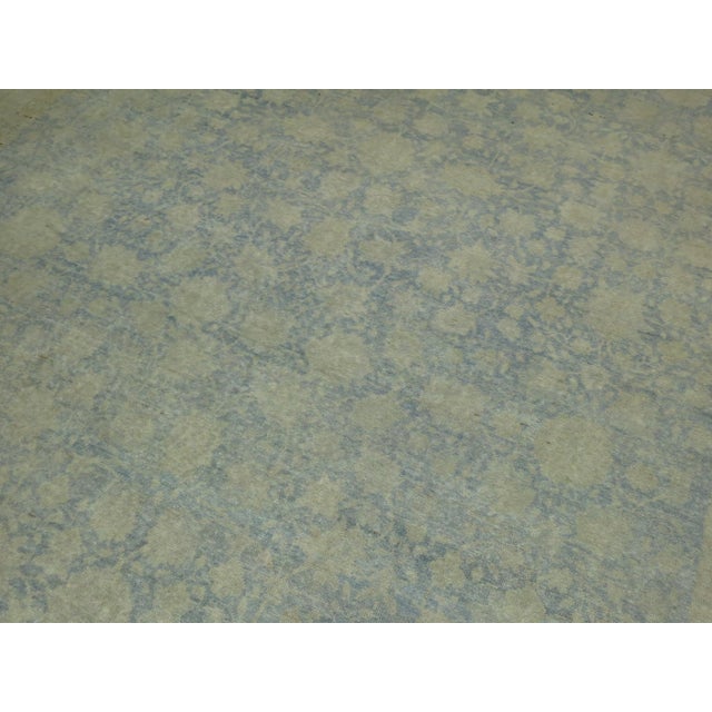 Mid 20th Century Vintage Zabihi Collection Light Blue East Turkestan Rug For Sale - Image 5 of 9