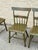 Antique American Hand-Painted Floral Folk Art Plank Seat Chairs - Set of 4 For Sale In Philadelphia - Image 6 of 12