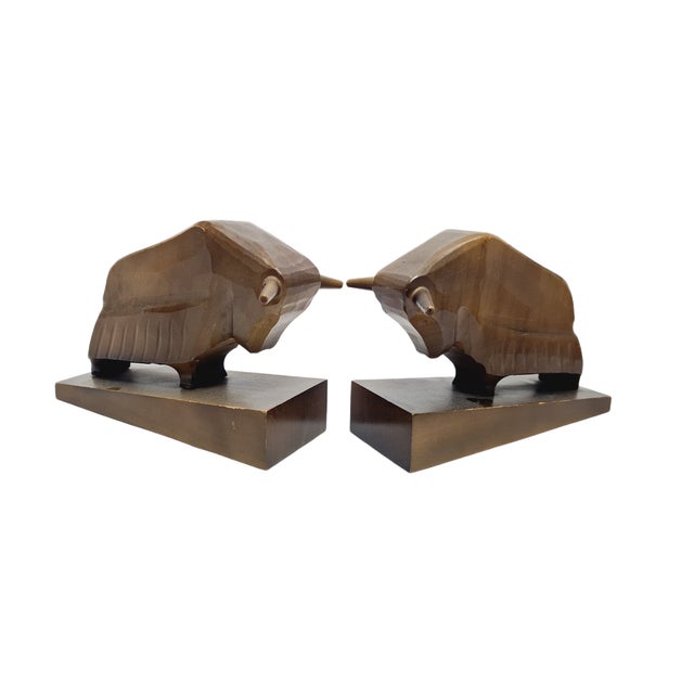Vintage Figurative Wooden Bookends, 1950s, Set of 2 For Sale - Image 11 of 13