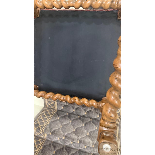 Set of 6 Baroque Revival Dining Chairs With Barley Twist Legs, Including 2 Armchairs, Late 19th / Early 20th Century For Sale - Image 11 of 16