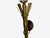 Brass Mid 20th Century Neoclassical, Monumental Torchiere Wall Sconces, Brass, Glass - a Pair For Sale - Image 8 of 12