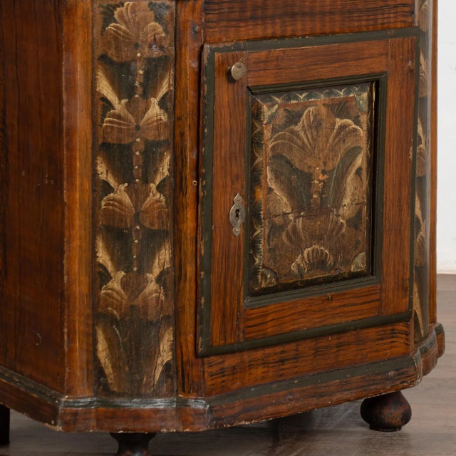 Original Hand Painted Swedish Dalarna Cabinet Cupboard Dated 1788 For Sale - Image 14 of 16
