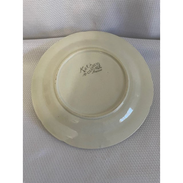 Antique French Faience Saint Clement Asparagus Plate For Sale - Image 10 of 12