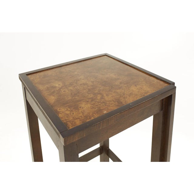 Wood Century Furniture Mid Century Burlwood Side Table For Sale - Image 7 of 10