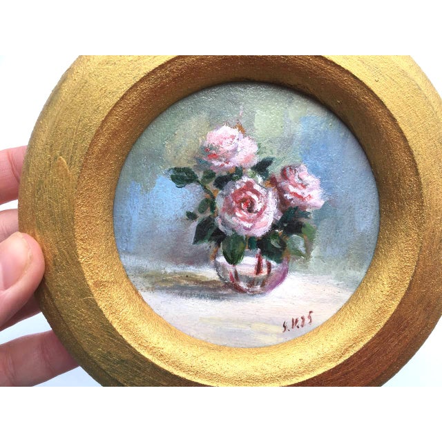 Victorian Framed Original Floral Roses Painting Victorian Style Wall Decor by Valeriya Serova For Sale - Image 3 of 10