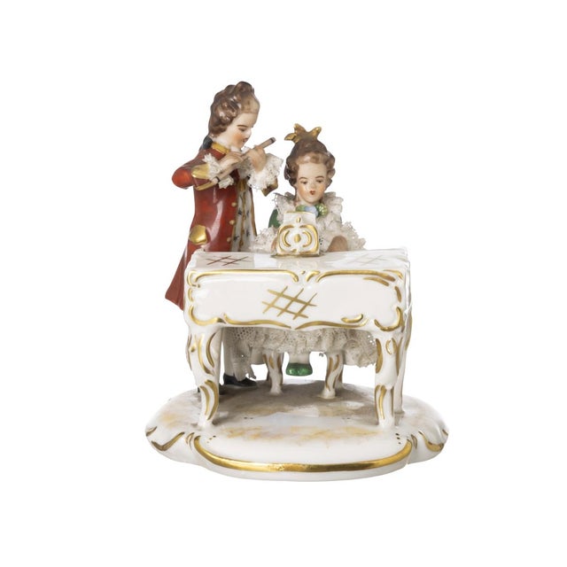 Ivory Vintage Porcelain Musicians Model For Sale - Image 8 of 8