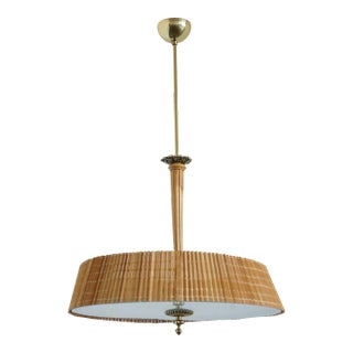 Pendant by Paavo Tynell With Diffuser Pained by Kyllikki Salmenhaara For Sale