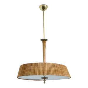 Pendant by Paavo Tynell With Diffuser Pained by Kyllikki Salmenhaara