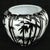 Early 21st Century Contemporary Mid-Century Modern Revival Black & White Cased Glass Bamboo Vase For Sale - Image 5 of 12
