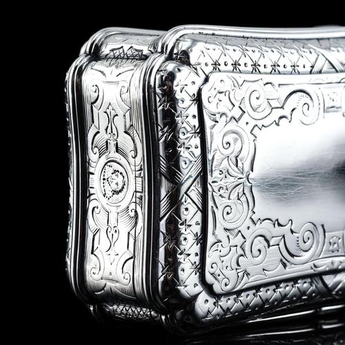 Antique Silver Table Snuff Box by Edward Smith, 1854 For Sale - Image 16 of 18