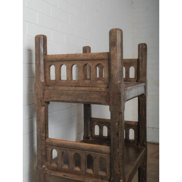Late 20th Century Carved Wooden Shelf With Architectural Lattice Detail For Sale - Image 5 of 6