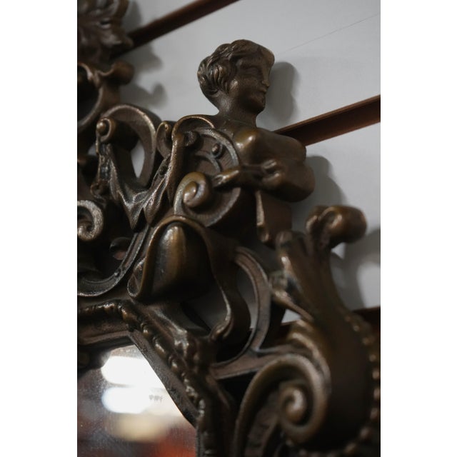 Bronze Vintage Bronze Victorian Wall Mirror For Sale - Image 8 of 10
