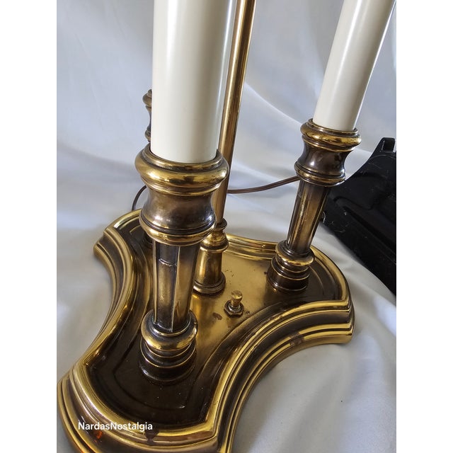 Vintage three-candle Stiffel table lamp which is indicated by the stamp that is in the pictures. This is an older lamp and...