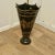 A Superb Italian Toleware Umbrella Stand, Hand Painted Gold on Black A very unusual and attractive piece, hand painted and...