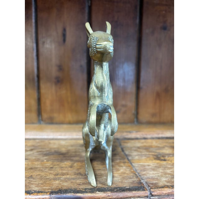 Mid-Century Modern Vintage Brass Kangaroo For Sale - Image 3 of 5