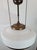 Art Deco Adjustable Pendant Lamp in Brass and Opal Glass, 1930s-1940s For Sale - Image 4 of 14