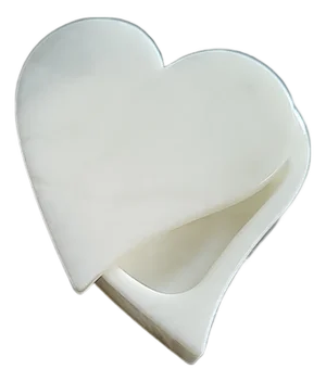 Vintage Ducceschi Alabaster Trinket Box Swivel-Top Heart