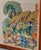 Antique Needlepoint Fires Screen With Cottage Garden Scene, Wood Framed Hearth Screen, C. 1920s–1940s For Sale In New York - Image 6 of 11