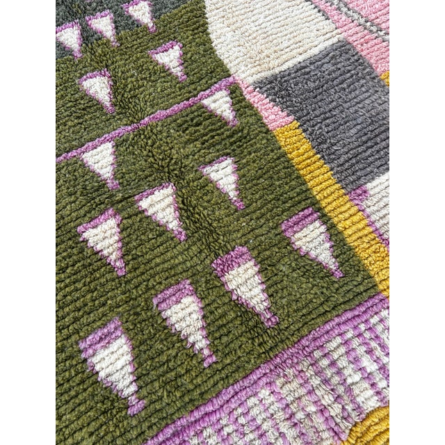 1990s Moroccan Boujad Berber Rug in Pink Wool, 1990 For Sale - Image 5 of 12