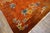Textile Striking Multi Color Daisies in a Floral Design With Orange-Terra-Cotta Ground Color Antique Chinese Art Deco Rug For Sale - Image 7 of 12