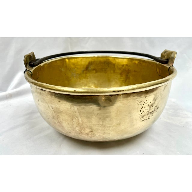 Metal Early 20th Century French Handcrafted Brass Pot/Planter For Sale - Image 7 of 13