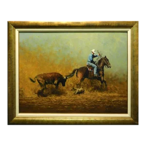 Robert Hagan "A Little Help" Original Oil Painting Hand Signed