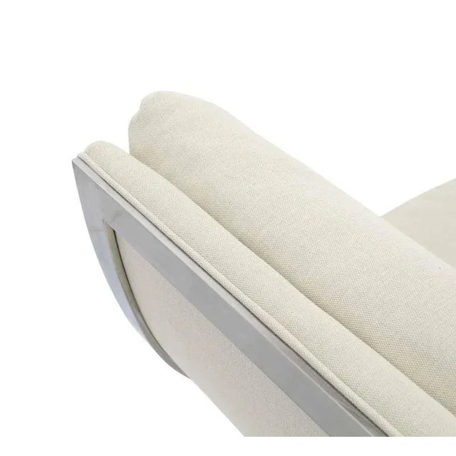 Vintage Mid Century Scoop Chrome Lounge Chair For Sale - Image 4 of 8