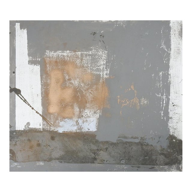 Late 20th Century Bold Neutral Abstract Painting For Sale