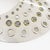 Sonia Rykiel Silvered Metal Bib Necklace with Blue Glass Cabochons For Sale - Image 13 of 14
