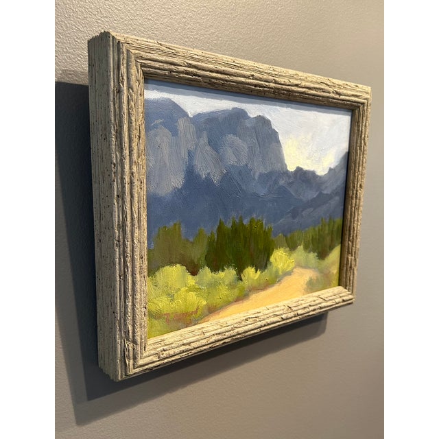 Vintage Signed Framed High Desert Plein Air Landscape Oil Painting For Sale - Image 11 of 16