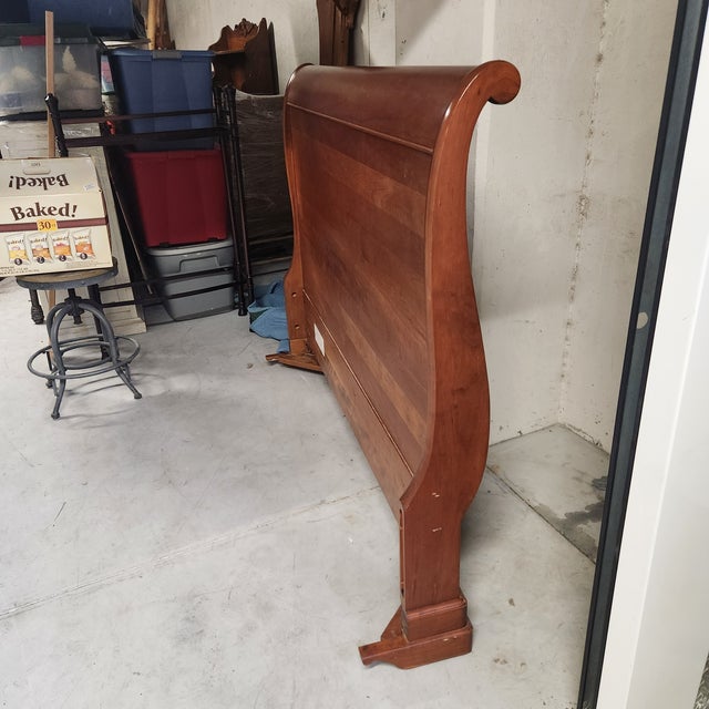 Stickley Queen Sleigh Wood Bed Frame 2013 For Sale - Image 6 of 18