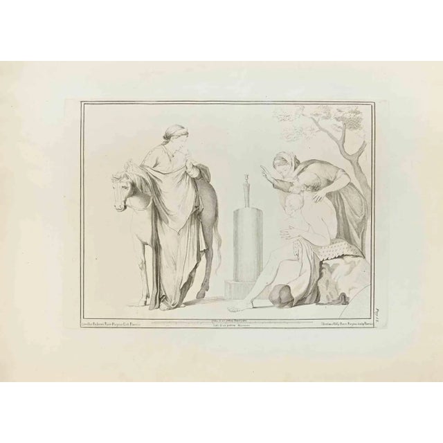 Heracles with His Son, Infant Telephus from "Antiquities of Herculaneum" is an etching on paper realized by Nicola Billy...