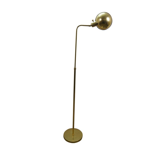 Mid-Century Modern Vintage Brass Adjustable Apothecary Library Pharmacy Reading Floor Lamp 56" For Sale - Image 3 of 15