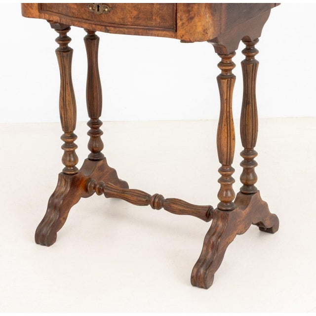 19th Century Antique Victorian Burl Walnut Pembroke Table, 19th Century For Sale - Image 5 of 9