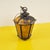 Antique Lantern in Iron and Amber Glass For Sale - Image 6 of 6
