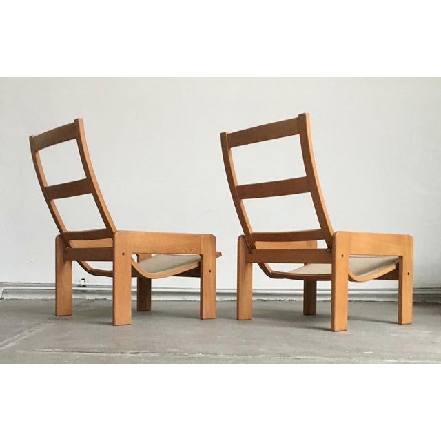 Set of Vintage Swedish Beech Lounge Chairs by Yngve Ekström for Swedese, 1970s For Sale - Image 5 of 18