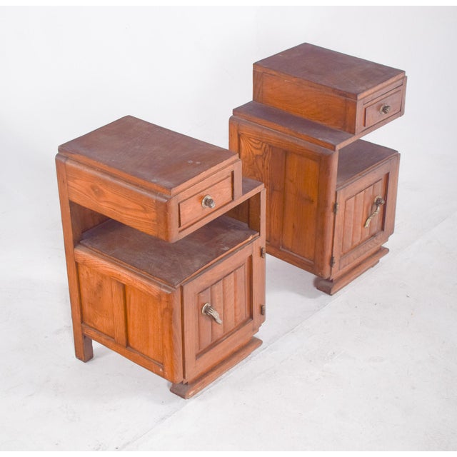 Art Deco Portuguese Bedside Tables, 1920, Set of 2 For Sale - Image 4 of 13