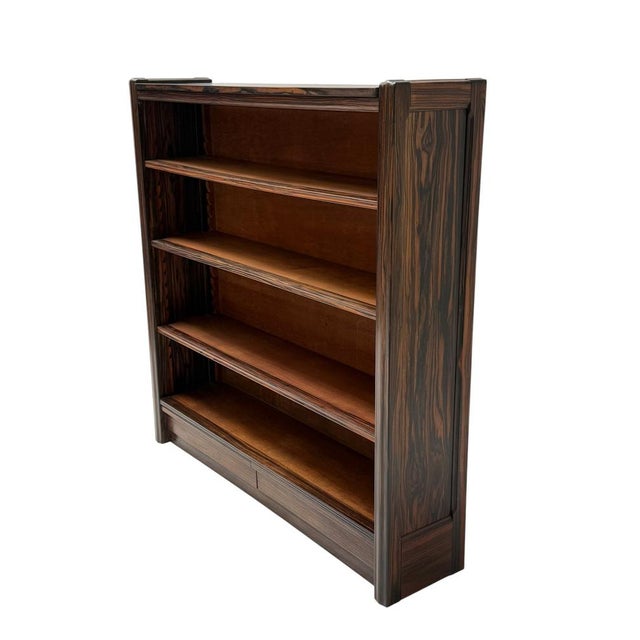 Art Deco Open Bookcase in Macassar Ebony with Oak Shelves, 1920s For Sale - Image 14 of 14
